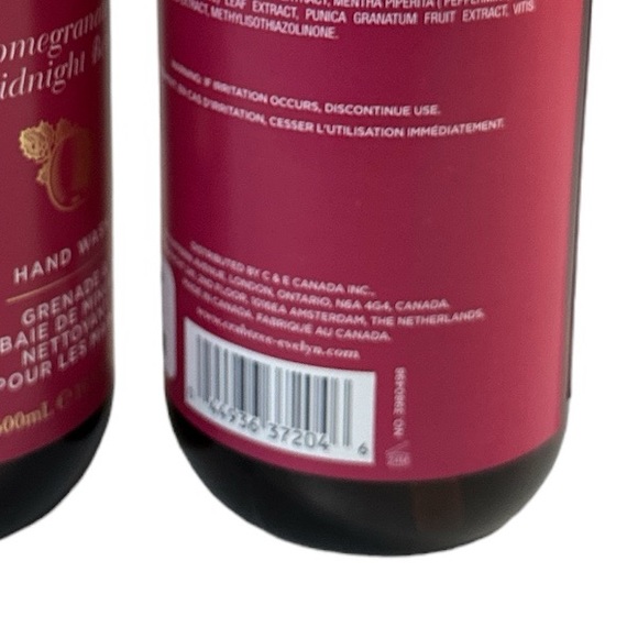 NEW Crabtree & Evelyn POMEGRANATE & MIDNIGHT BERRY Hand Wash Set of 2 - Picture 5 of 6